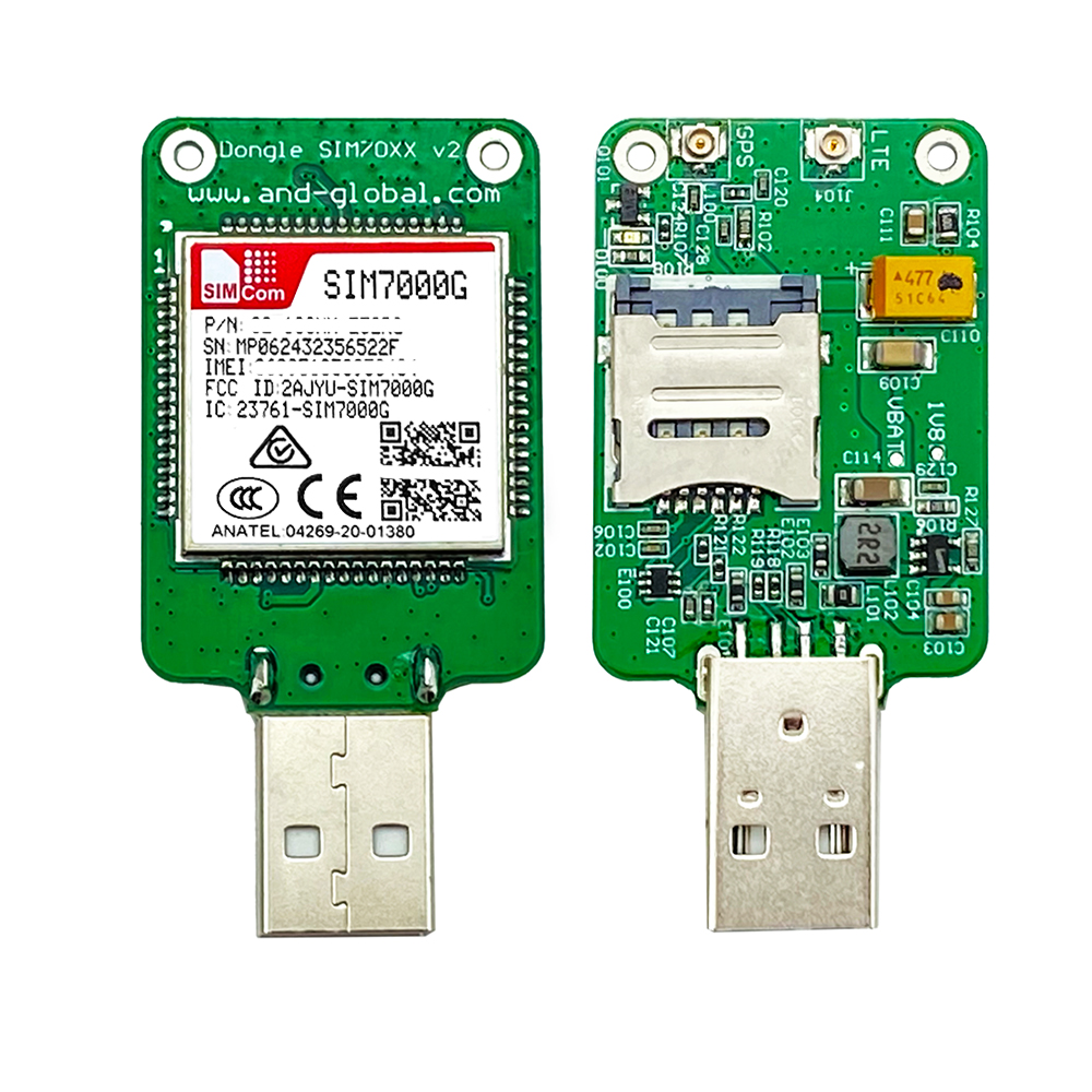 Usb Dongle Sim7000g,Lte Usb Dongle Lte Cat M1 Emtc Nb-iot Simcom 4g Sim7000g With Gps And Nb Antenna