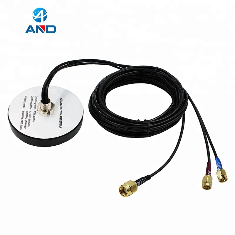 New Ip67 Screw Mount Gsm 3g 4g Lte Wifi Gps Antenna With Wifi-reserve Polarity Sma Male(inner Hole)/
