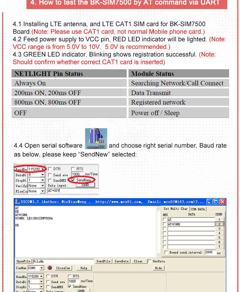 Lte Cat1 Sim7500e Breakout Board Sim7500 Core Testing Kits With Gps And 4g Antennas 12